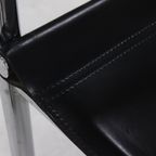 Set Of 2 Italian Modern Saddle Leather And Chromed Steel Chairs 1980S thumbnail 11