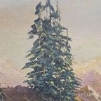 Vintage Berglandschap Schilderij Van Batoni, Midden20e Eeuw thumbnail 4