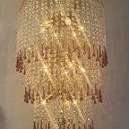 Xxl Vintage Murano Bruine Druppels Kroonluchter Hanglamp Vintage thumbnail 2