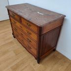 Vintage Frans Dressoir Commode Ladekast Badkamerkast Met Marmer Blad 501 thumbnail 5