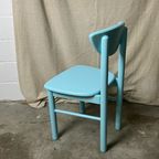 5x Vintage Grenen Keuken Stoelen, Nieuwe Gelakt, Daumiller Style thumbnail 22