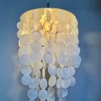 Meerdere Beschikbaar! Capiz Schelpen Hanglamp Parelmoer Schelp Chrome Details ! Luxe Uitvoering thumbnail 5