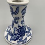 Kandelaar Porselein Blauw Wit Rond thumbnail 4