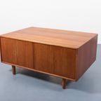 1950’S Danish Modern Architectural Teak Desk / Bureau thumbnail 10