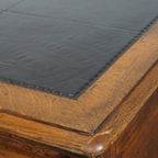 Klassiek En Functioneel Groot Antiek Bureau/ Partner Desk In Engelse Stijl thumbnail 4