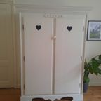 Witte Grote Houten Kast. Opsetims Demi-kast thumbnail 11