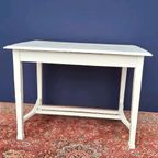 Vintage Witte Eiken Tafel, Eettafel, Dinnertable, Bureau thumbnail 4