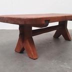 De Puydt Brutalist Vintage Eiken Salontafel Design 70S thumbnail 3