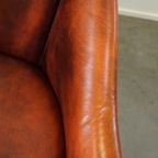 Set Van 6 Engelse Rundleren Eetkamerstoelen/ Tubchairs In Een Luxe Rode Chesterfield Kleur thumbnail 20