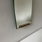 Vintage Midcentury Spiegel, Strak Met Messing Zwart Uniek thumbnail 3