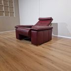 Montel Vintage - Fauteuil - Bordeaux - Leder - Verstelbaar thumbnail 7