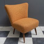 Cocktail Chair 1960S In Orange Wool thumbnail 6