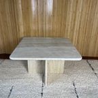 Vintage Mid Century Travertin Salontafel / Bijzettafel thumbnail 12