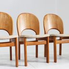 5 Vintage Deense Mid Century Eetkamer Stoelen Glostrup thumbnail 3