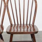 Set Van 4 Vintage Houten Windsor Spijlen Stoelen Uit De Jaren ’70 In Engelse Stijl thumbnail 12