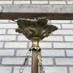 Antieke Bronzen Lamp Met 3 Kelken thumbnail 7