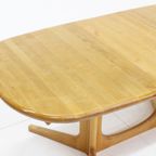 Vintage Deense Ovalen Uitschuifbare Eettafel Tafel Massief Hout thumbnail 6