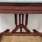 Antieke Franse Sidetable, Haltafel, Bijzettafel Wandconsole Marmer Blad thumbnail 11