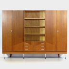 Grote Vintage Mid Century 6-deurs Kledingkast In Teak, 1960s thumbnail 6