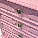 Roze Restyle Ladekastje & Groen Porselein Knop thumbnail 5