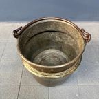 Antieke Geel Koperen Pot Of Ketel thumbnail 14