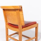 Set Of 4 Vintage Architectural Danish Chairs / Eetkamerstoelen thumbnail 9