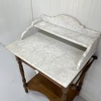 Antiek Wastafel Kastje Brocante Kaptafel Wasmeubel thumbnail 7