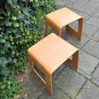 3X Vintage Ikea Benjamin Kruk Lisa Norinder Plywood 1980 thumbnail 3