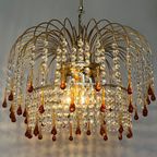 2 Beschikbaar ! Xl Murano Bruine Heldere Teardrop Kroonluchter Hanglamp thumbnail 3