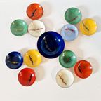 Fifties Vintage Emaille Pindastel Schaaltjes Set Tapas Pinda thumbnail 8