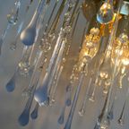 Murano Blauwe Teardrop Kroonluchter Vintage Kristal thumbnail 8