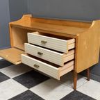 Low Sideboard 1960S White Drawers 1 Door thumbnail 4