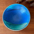 Vintage Gesigneerd Blauw / Turquoise Keramiek Schaaltje thumbnail 6