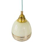 Vintage Hanglampje Beige Glas Goud thumbnail 4