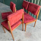 Set/4 Vintage Topform Teak Eettafel Stoelen thumbnail 12