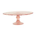 Art Deco Roze Taartschaal Taartschotel Depression Glass 28Cm thumbnail 3