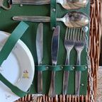 Vintage Picknickmand Van Optima England, Uniek & Duurzaam Gerestyled thumbnail 8