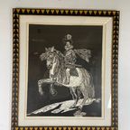 Ondine De Kroon Kunstwerk. Linoleum Snede. Top Kunst. Genummerd. In Hotel New York Gehangen thumbnail 7