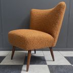 Cocktail Chair 1960S In Orange Wool thumbnail 4