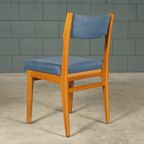 Set Van 6 Vintage Eetkamerstoelen – Blauw thumbnail 14