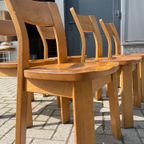 Set (5) Deens Vintage Eetkamerstoelen Brutalist Style thumbnail 2