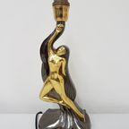 Vintage Brass Sculptural Naked Female Figurine Table Lamp - 1970s thumbnail 2