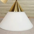 Vintage Melkglas En Goud Hanglamp, Glashutte Limburg thumbnail 3