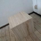 Vintage Italy 70 'S Travertine Cube Table thumbnail 2