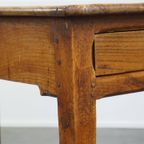 Mooie En Charmante Franse Antieke Eettafel/ Werktafel Met Een Lade Uit Eind 18e Eeuw thumbnail 13