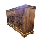 Vintage Houten Kast / Dressoir Met Ijzeren Accent thumbnail 11