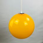 Yellow Glass Globe Pendant Light Xl By Peill And Putzler, 1960 thumbnail 8