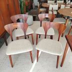 Vintage Set Van 4 Eetkamerstoelen, Nils Koefoed thumbnail 10