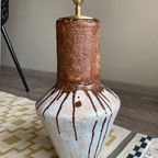 Grote Vintage Vloerlamp Met Zijden Kap thumbnail 5