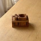Vintage Danish Teak Rare And Handmade Salt And Pepper Set thumbnail 7